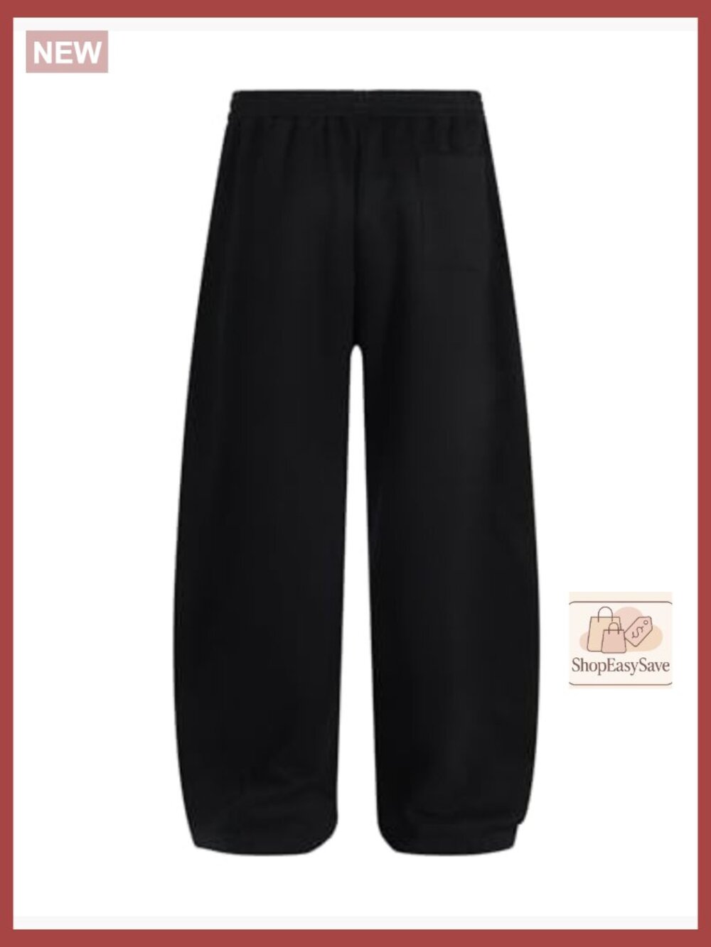 Wide Leg Sweatpants Baggy Arc Design Casual Lounge Pants with Pockets Y2K - Picture 3 of 7